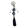 Chaveiro Olho Grego Proteção contra Inveja- Selecione Modelo:duplo Murano Azul Pompom - 1