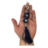 Chaveiro Olho Grego Proteção contra Inveja- Selecione Modelo:duplo Murano Azul Pompom - 3