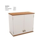 Ver imagem 2 de Aéreo 2 Portas com Tampo e Base de Madeira Maciça Joy Off White/Nogueira