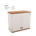 Ver imagem 2 de Aéreo 2 Portas com Tampo e Base de Madeira Maciça Joy Branco/Off White/Cinamomo