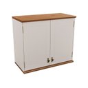 Ver imagem 1 de Aéreo 2 Portas com Tampo e Base de Madeira Maciça Joy Off White/Nogueira