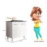 Balcão de Cozinha Fit 80 2 Portas Branco com Tampo Mdp para Cooktop - Nicioli - 4