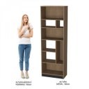 Ver imagem 3 de Estante de Livros 60CMX180CM 8 Nichos Roma Marrom/Mel/Preto