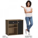Ver imagem 5 de Armário Multiuso 1 Porta 1 Gaveta Ravena Marrom