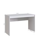 Ver imagem 3 de Escrivaninha Mesa Escritório Gamer B23 120cm Branca