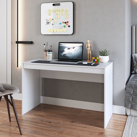 Escrivaninha Mesa Escritório Mesa Gamer B23 120cm Branca