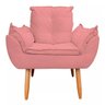Poltrona Sofá Decorativa Pés Palito Luxo Reforçada Click:rosa - 2