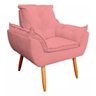 Poltrona Sofá Decorativa Pés Palito Luxo Reforçada Click:rosa - 1