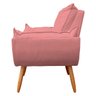 Poltrona Sofá Decorativa Pés Palito Luxo Reforçada Click:rosa - 3