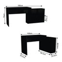 Ver imagem 6 de Mesa Gamer Escrivaninha B24 4 Nichos 180cm Preto Ff