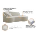Ver imagem 4 de Divã Recamier Curvo Sala de Estar Inglaterra Lado Direito 150cm Linho Bege - Incasa Decor