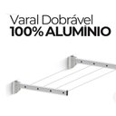 Ver imagem 2 de Varal de Parede + Cabo Resistente 5m: Brilhante