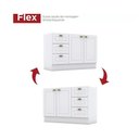 Ver imagem 7 de Bancada Ilha Cozinha Gourmet Americana C/ 2 Portas e 3 Gavetas 145cm Cinza - Henn