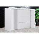 Ver imagem 5 de Bancada Ilha Cozinha Gourmet Americana C/ 2 Portas e 3 Gavetas 145cm Cinza - Henn