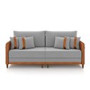 Ver imagem 3 de Sofá 3 Lugares Living 212cm Pé Madeira Valença Nozes/veludo K01 - D’Rossi