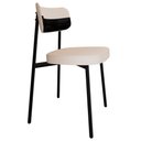 Ver imagem 5 de Cadeira de Jantar Estofada Kit 4 Ella M25 Linho Palha/preto - Mpozenato