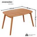 Ver imagem 3 de Sala de Jantar Mesa Tampo Laminado 110x76cm com 4 Cadeiras em Linho Ceci Yescasa Marrom
