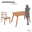 Ver imagem 5 de Sala de Jantar Mesa Tampo Laminado 110x76cm com 4 Cadeiras em Linho Ceci Yescasa Marrom