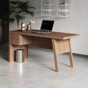 Mesa para Escritório 163cm 2 Gavetas Me4122 