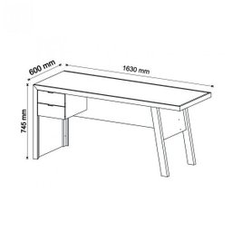 Mesa para Escritório 163cm 2 Gavetas Me4122  - 4