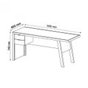 Ver imagem 4 de Escrivaninha Mesa Escritório ME4122 2 Gavetas 163cm Amendoa Marrom