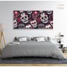 Quadro Decorativo 130x60 Sala Quarto Arte Caveira Mexicana  em Tecido Canvas - 6