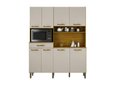 Ver imagem 1 de Cozinha Pratic 158 cm com 8 Portas e 1 Gaveta Cinamono/Off White