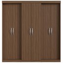 Ver imagem 3 de Guarda-Roupa Casal 6 Portas Édez Zen 2m, Nogueira