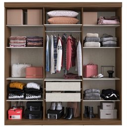 Guarda-Roupa Casal 6 Portas Édez Zen 2m, Nogueira - 5