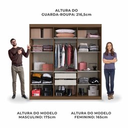 Guarda-Roupa Casal 6 Portas Édez Zen 2m, Nogueira - 11