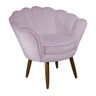 Poltrona Decorativa Pétala de Flor Veludo Lilás - 1