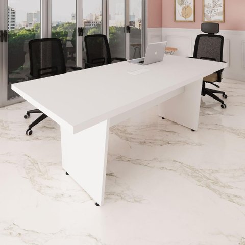 Mesa de Escritório 2,00m 1 Cx de Tomada Pé Painel Angular F5