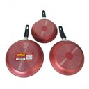 Ver imagem 2 de Kit 3 Frigideiras Antiaderentes 18, 20, 22cm Cereja Docesar