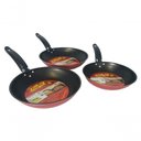 Ver imagem 1 de Kit 3 Frigideiras Antiaderentes 18, 20, 22cm Cereja Docesar
