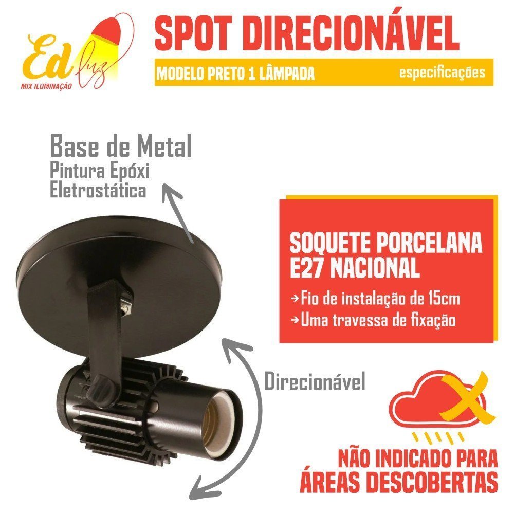 Spot Sobrepor Aletado Sala Cozinha Banheiro Teto Decorativo - 3