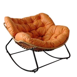 Nut Chair: Terracota Poltrona de Balanço com Estrutura Robusta e Almofada Removível