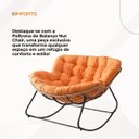 Ver mais imagens de Poltrona de Balanço Terracota com Estrutura Robusta e Almofada Removível