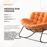 Nut Chair: Terracota Poltrona de Balanço com Estrutura Robusta e Almofada Removível - 7