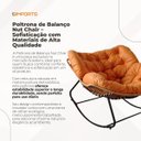 Ver imagem 4 de Poltrona de Balanço Terracota com Estrutura Robusta e Almofada Removível