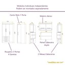 Ver imagem 3 de Guarda Roupa Modulado Casal 1,38 M de Canto Paris Luciane M06:branco