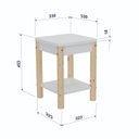 Ver imagem 6 de Mesa de Cabeceira Arredus em Madeira Maciça e MDF 33x45,3cm Branco