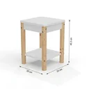 Ver imagem 3 de Mesa de Cabeceira Arredus em Madeira Maciça e MDF 33x45,3cm Branco