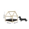 Cama Casinha Pet com Almofada Pardo CabeCasa MadeiraOriginals - 3