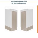 Ver imagem 5 de Balcão Planejado 1 Porta 30cm sem Tampo com Rodapé Ipanema CabeCasa MadeiraOriginals Branco/Fendi