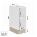 Ver imagem 3 de Balcão Planejado 1 Porta 30cm sem Tampo com Rodapé Ipanema CabeCasa MadeiraOriginals Branco/Fendi