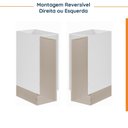 Ver imagem 5 de Balcão 1 Porta 30cm sem Tampo com Rodapé Ipanema CabeCasa MadeiraOriginals Branco/Fendi Trama