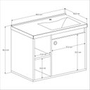 Ver imagem 7 de Gabinete C/ Espelheira P/ Banheiro 1 Porta e 4 Prateleiras