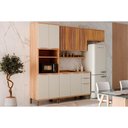 Ver imagem 2 de Paneleiro de Cozinha Modulado Sauvignon 1 Forno com 4 Portas 70cm Amendoa-Off White - Ronipa