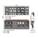 Ver imagem 7 de Cozinha Completa Americana 6 Peças Cinza/nature com Tampo - Móveis Henn