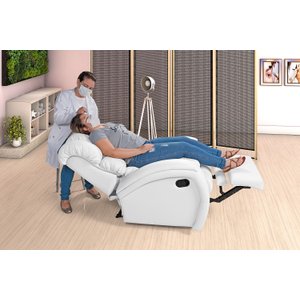 Poltrona Imperial Zero Wall Reclinável Corano:branco 036